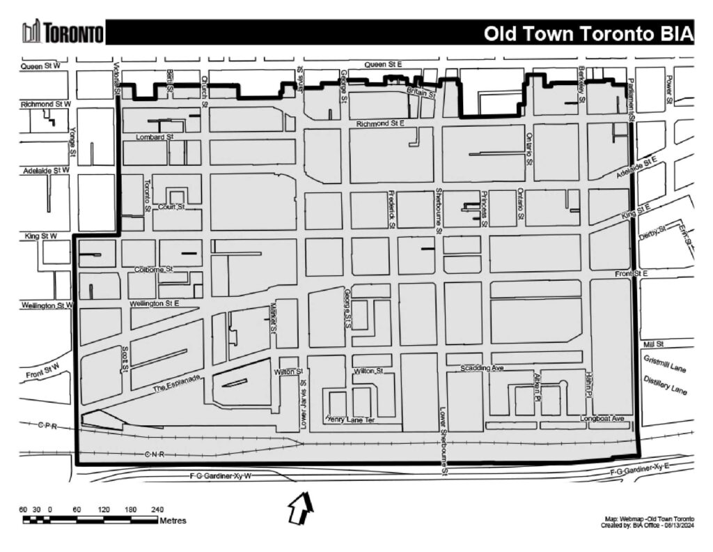 Old Town Toronto BIA boundaries area